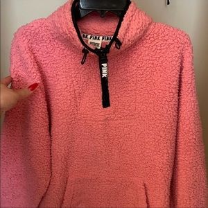 VS Pink Sherpa Quarter Zip